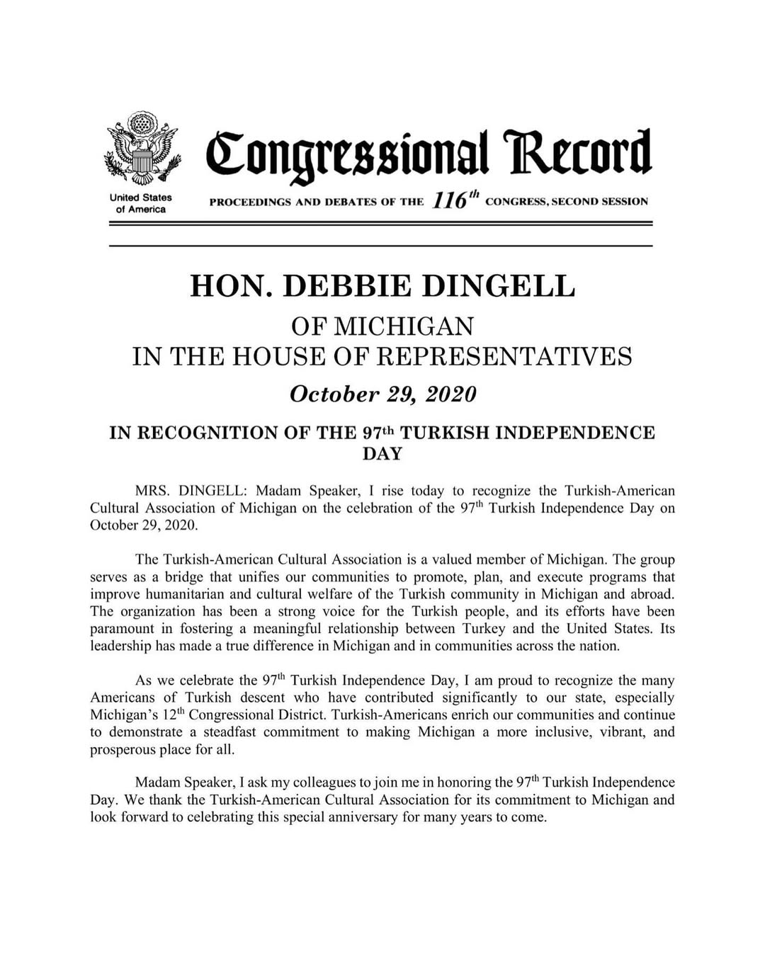 97th Turkish Independence Day Celebrations